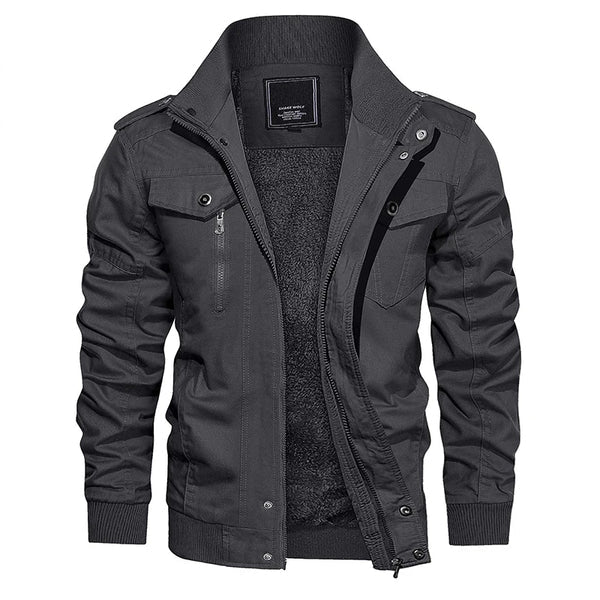 Men's Bomber Jacket with Fleece Lining